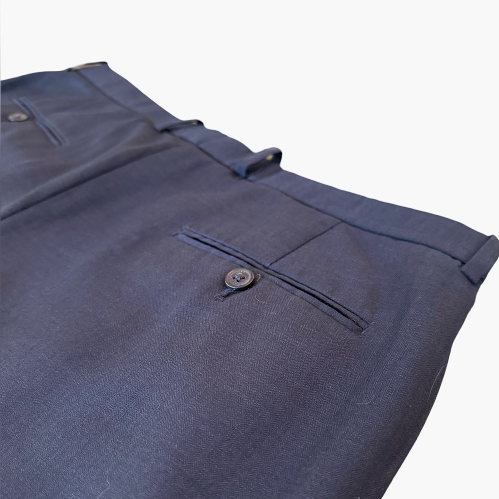 Perry Ellis / Men’s Dark Navy Blue Classic Flat Front Dress Slacks / 33 …